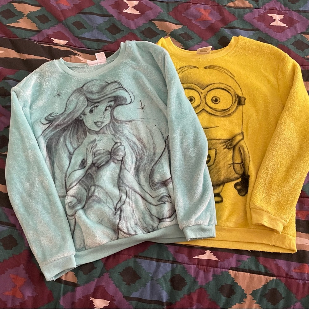 2/$12 Disney Fluffy Sweatshirts